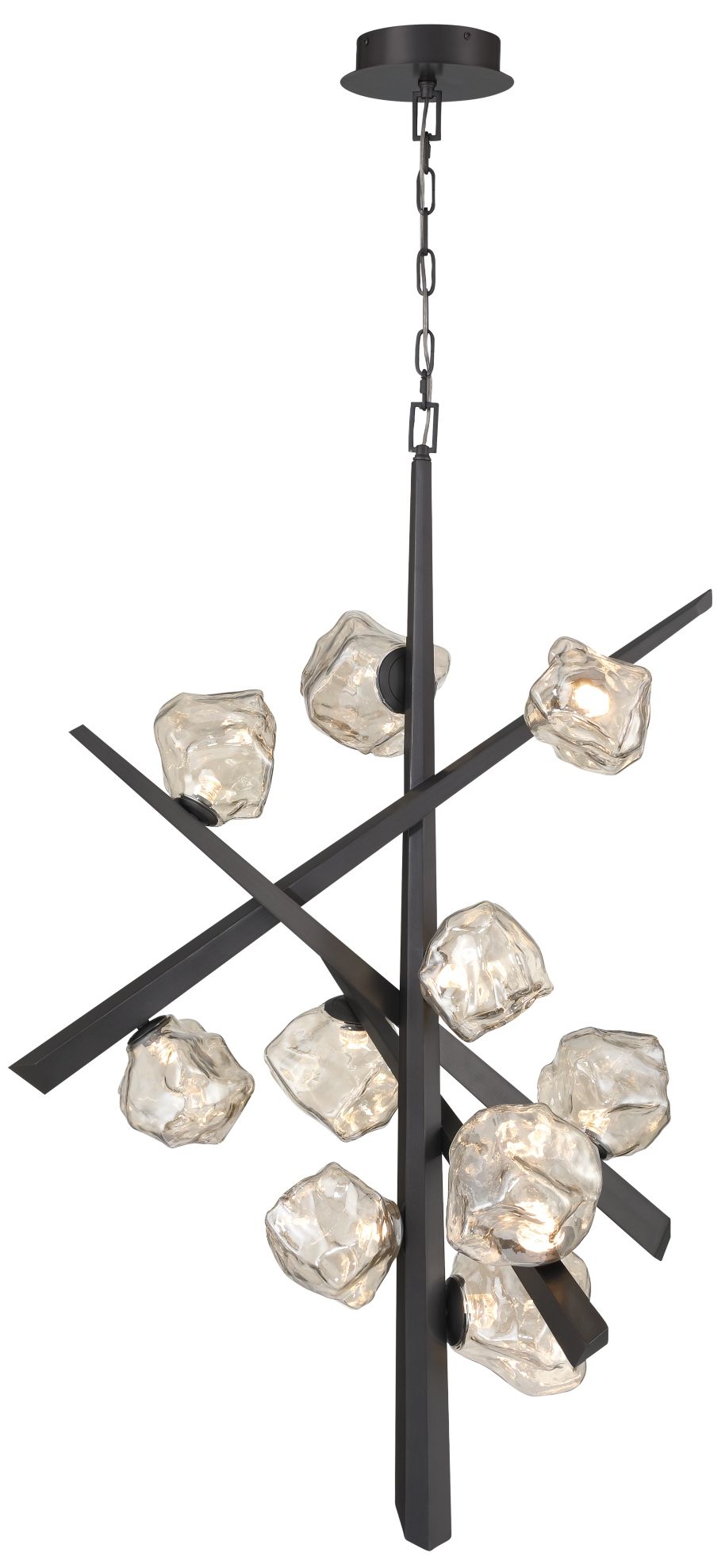 rfase Thorah 36" LED Chandelier Graphite