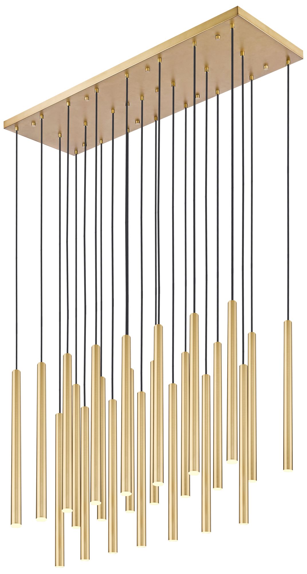 Forest by Z-Lite Modern Gold 54 inch 23 Light Linear LED Chandelier