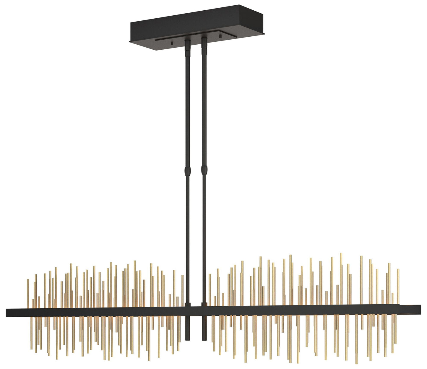 Gossamer 51.9" Wide Large Black And Modern Brass LED Pendant
