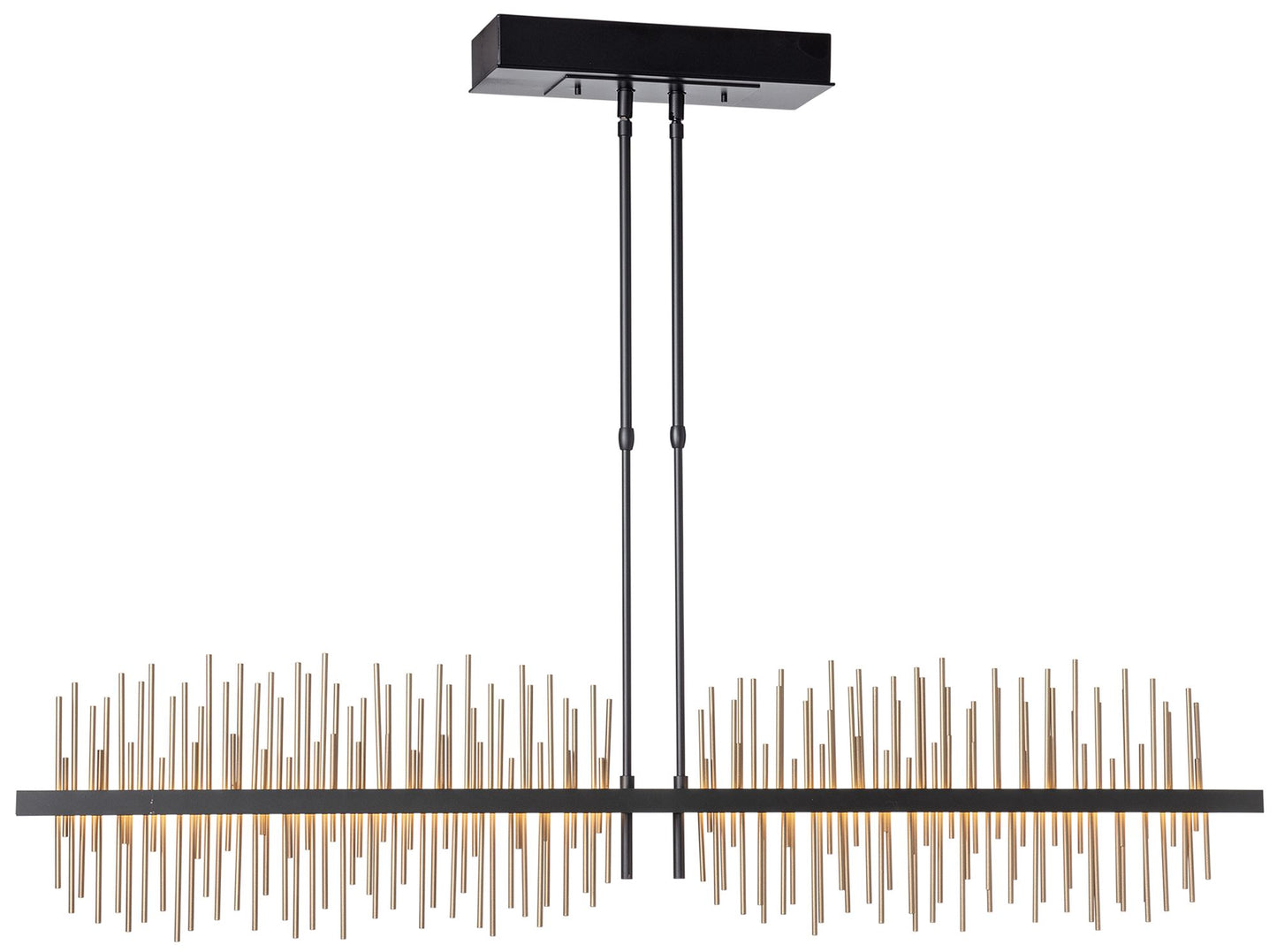 Gossamer 51.9" Wide Large Black And Soft Golds LED Pendant