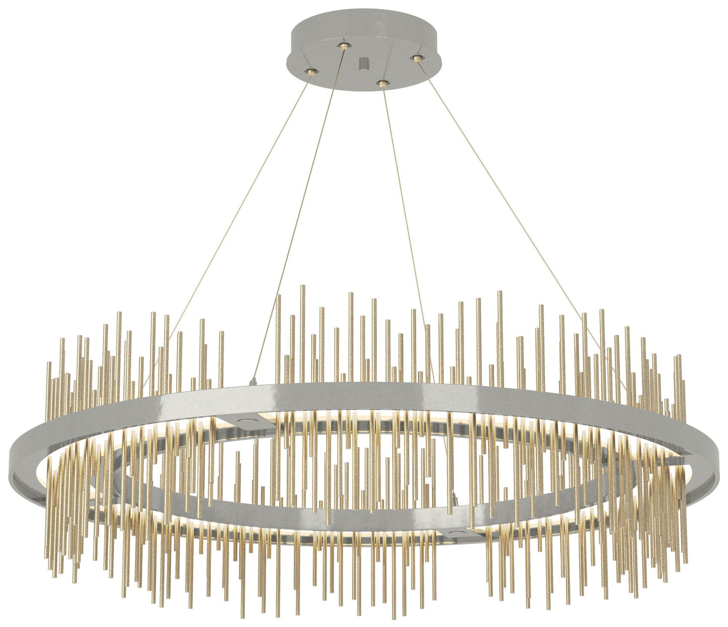 Gossamer Circular LED Pendant - Sterling - Gold