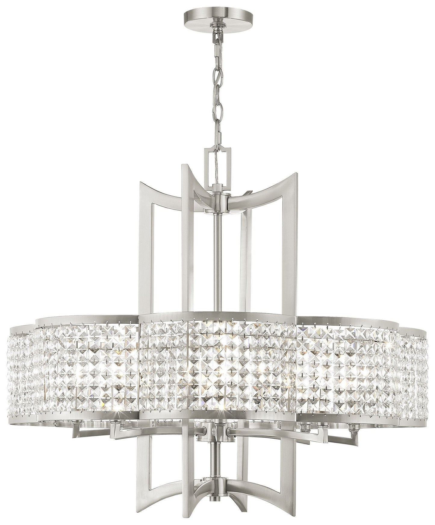 Grammercy 8 Light Brushed Nickel Chandelier