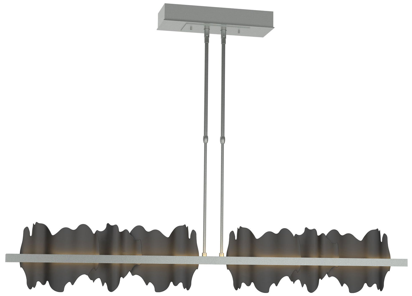 Hildene 51.9" Vintage Platinum & Black Short LED Pendant