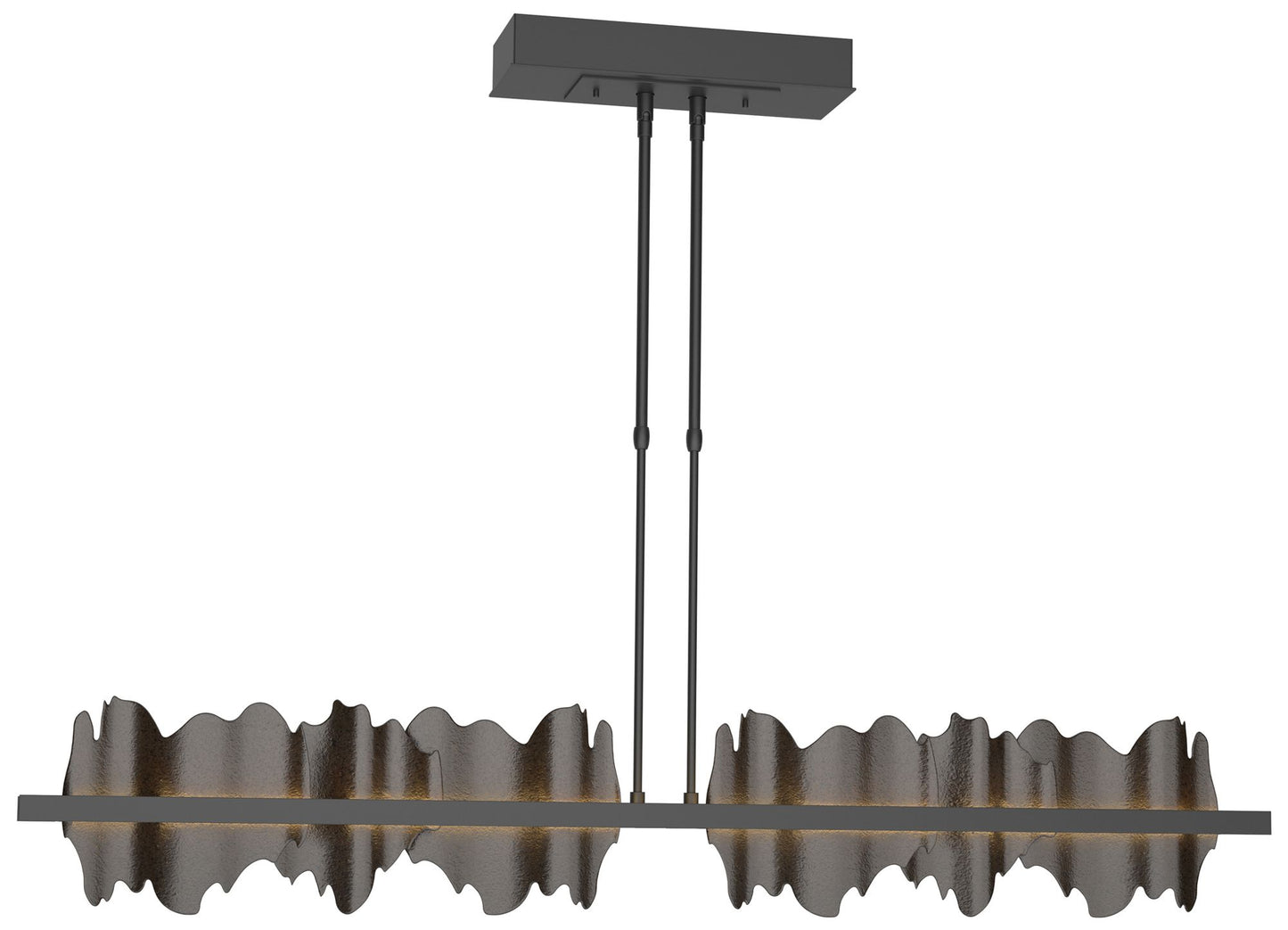 Hildene 51.9" Wide Large Black And Oil Rubbed Bronze LED Pendant