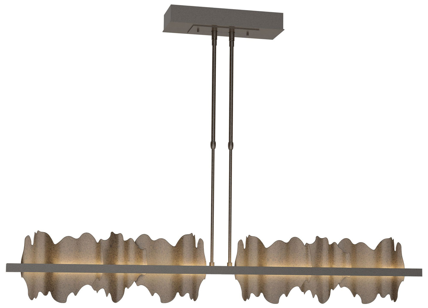 Hildene 51.9" Wide Large Oil Rubbed Bronze And Bronze LED Pendant