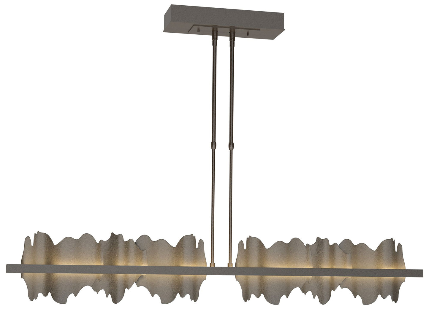 Hildene 51.9" Wide Large Oil Rubbed Bronze And Dark Smoke LED Pendant