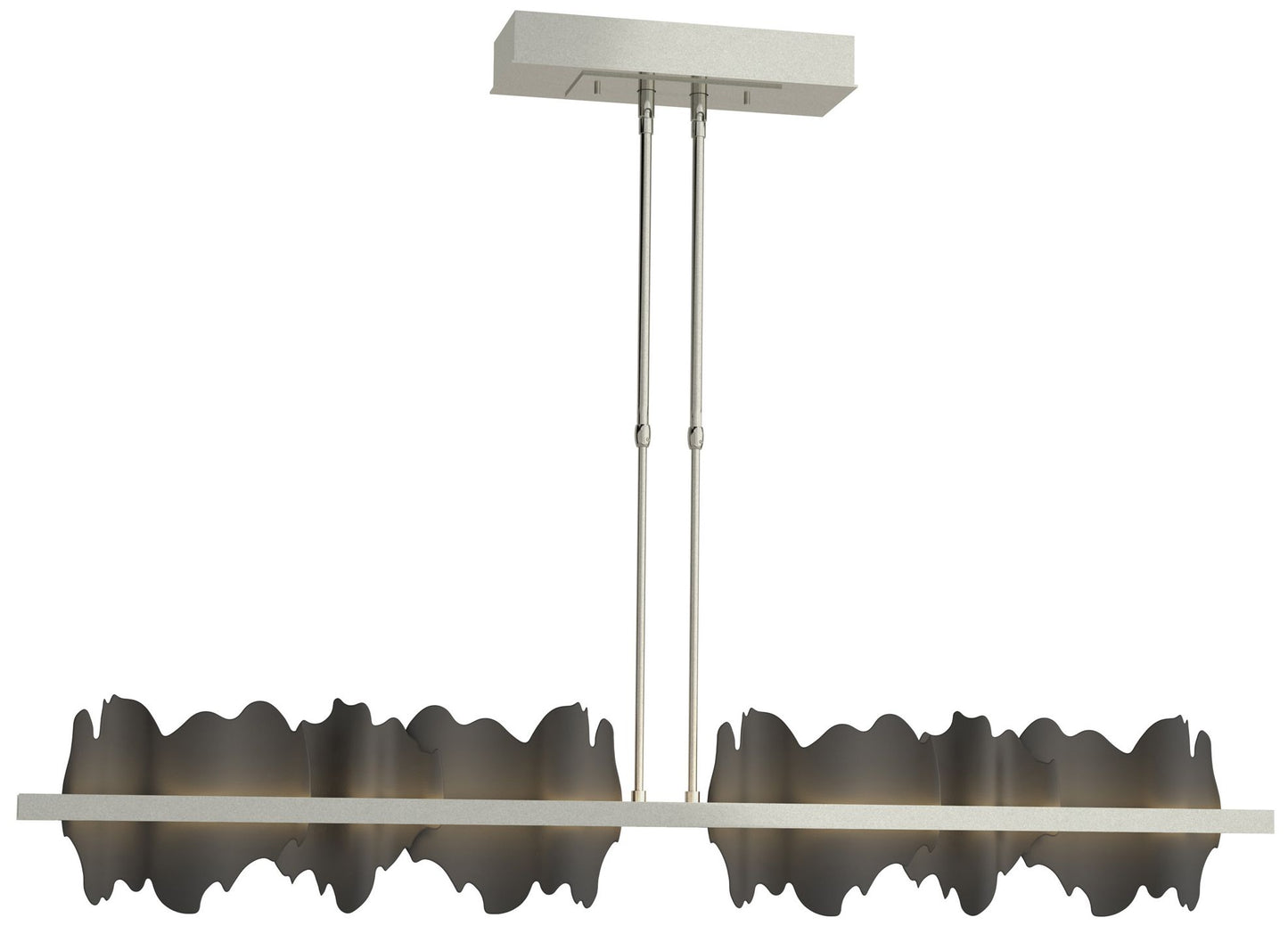 Hildene 51.9" Wide Large Sterling And Black LED Pendant