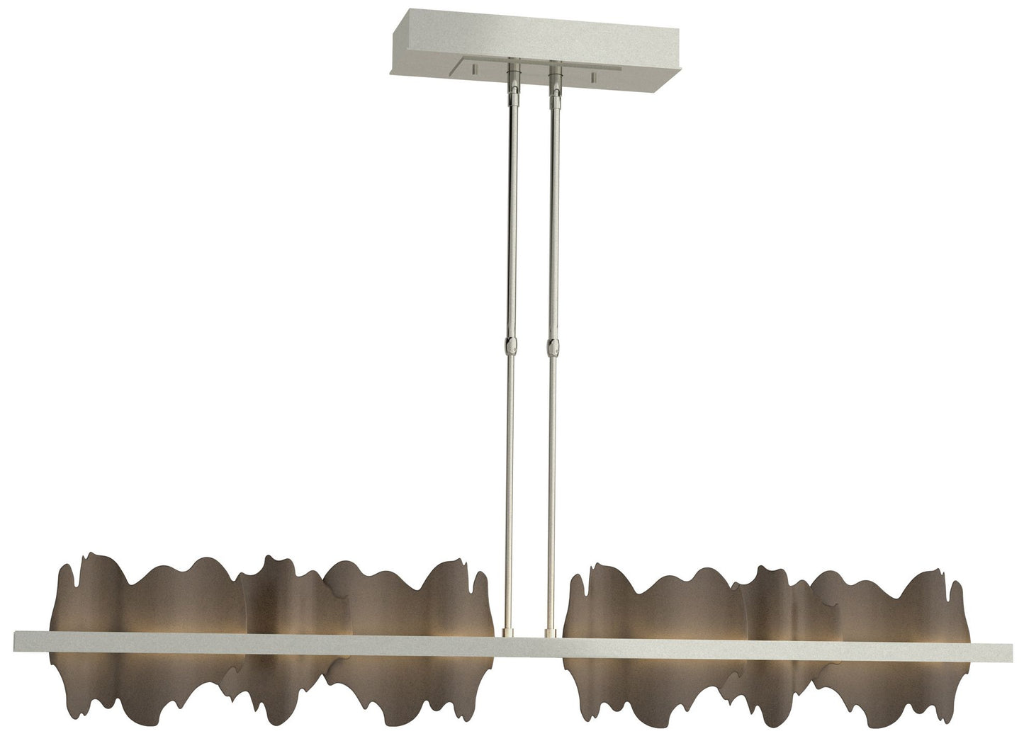 Hildene 51.9" Wide Large Sterling And Bronze LED Pendant