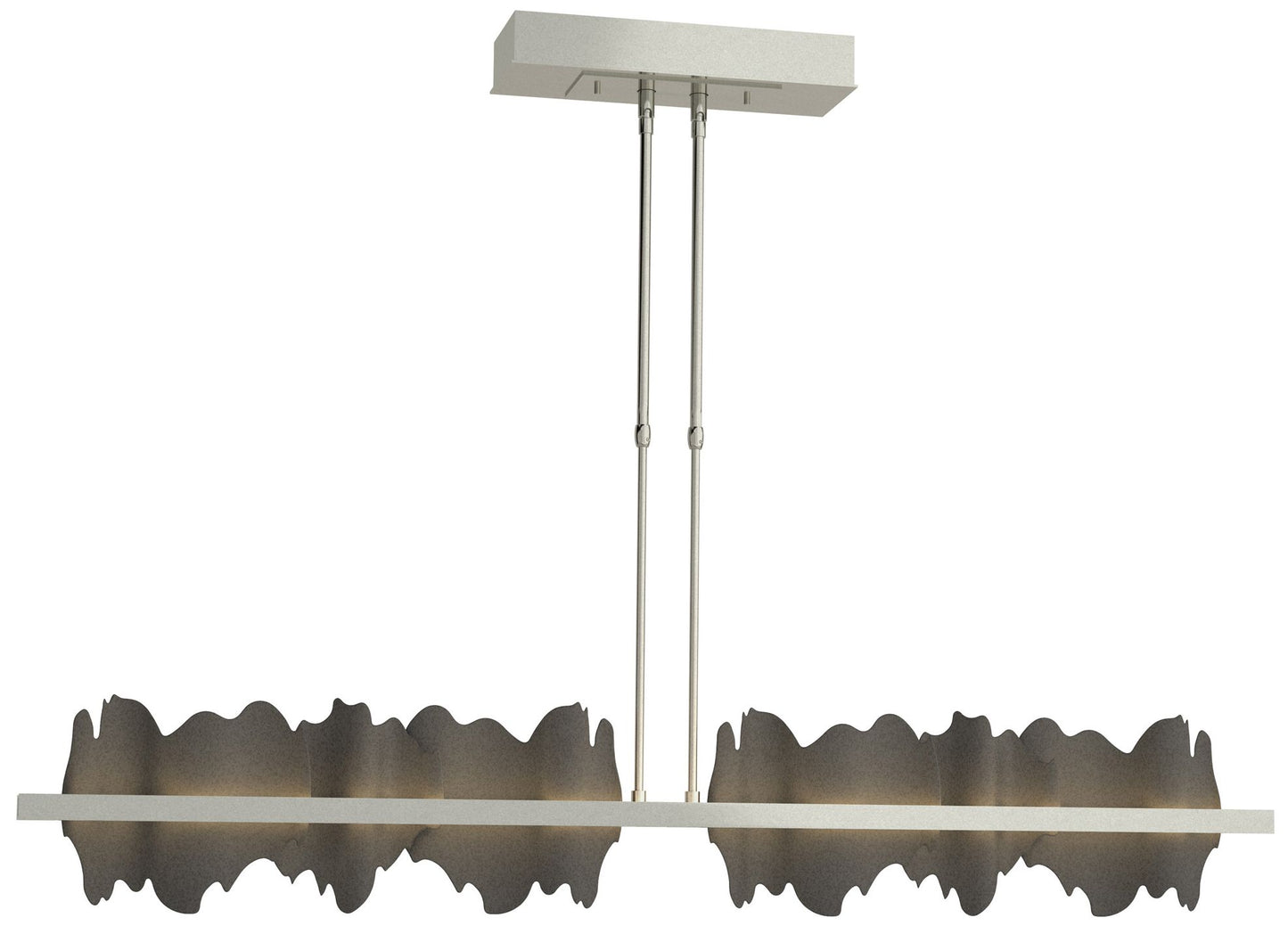 Hildene 51.9" Wide Large Sterling And Natural Iron LED Pendant