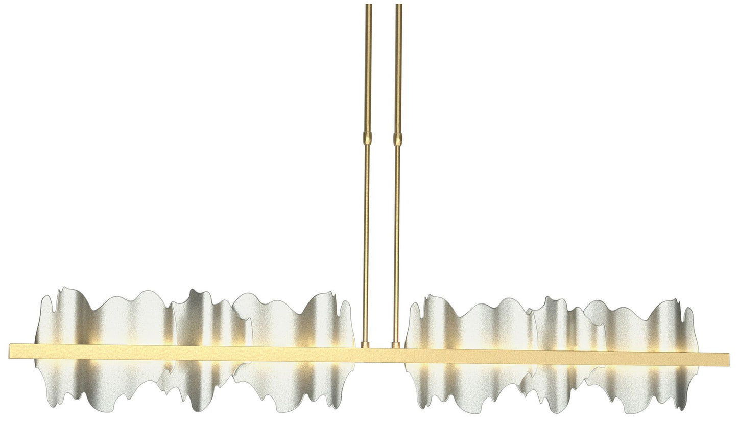Hildene 51.9"W Accented Large Modern Brass Short Height LED Pendant