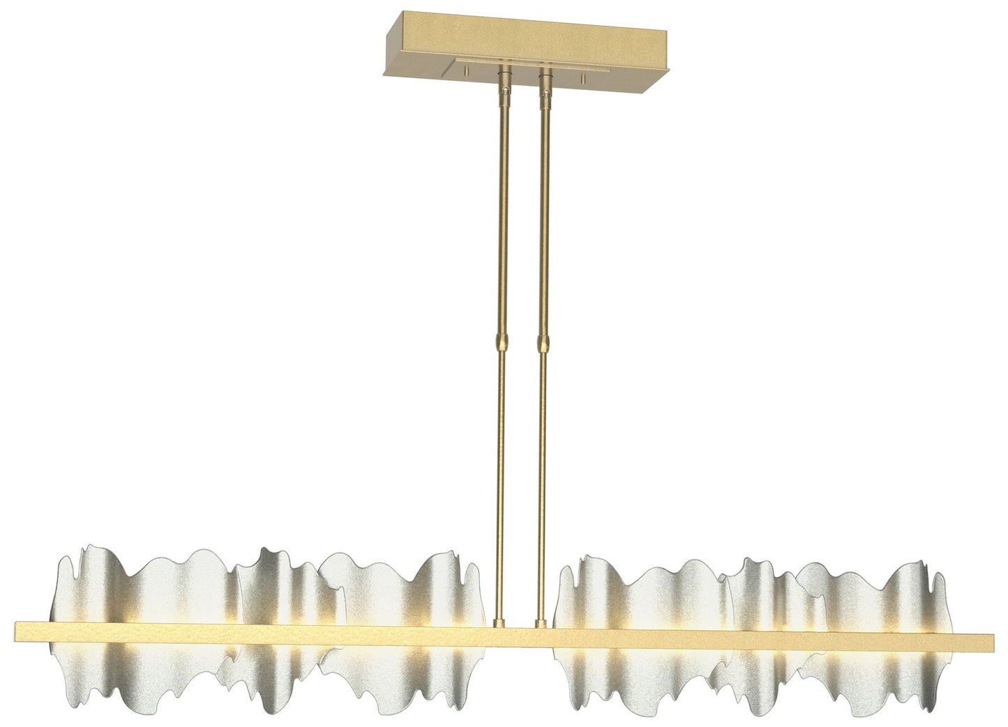 Hildene 51.9"W Accented Large Modern Brass Standard LED Pendant