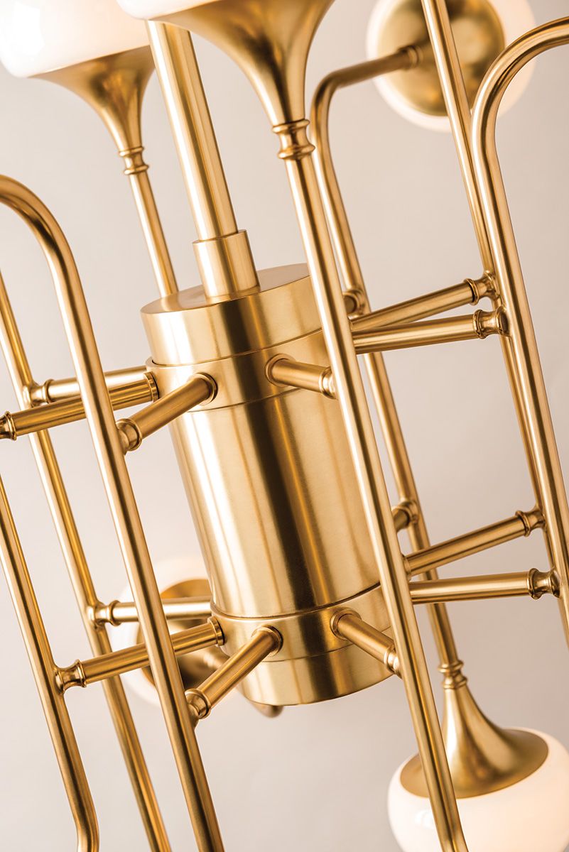 Hudson Valley Fleming 45.7" Wide Aged Brass 24 Light Led Chandelier