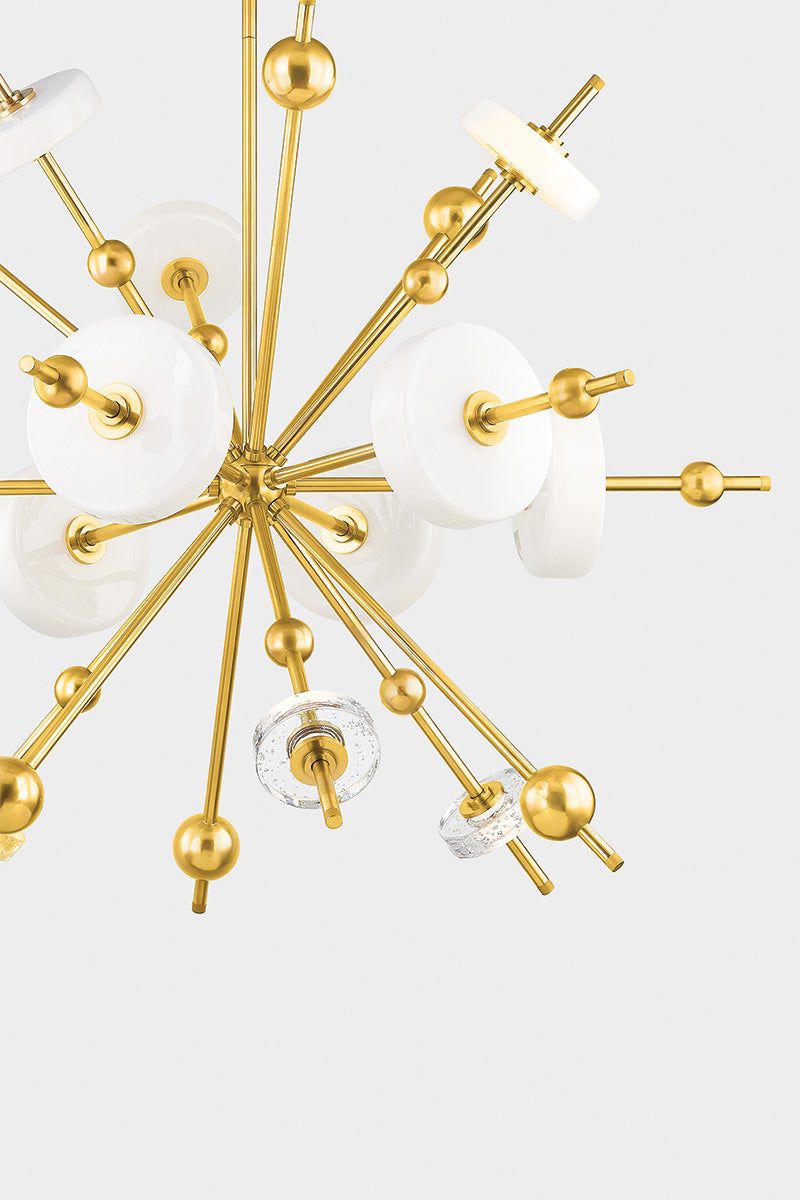 Hudson Valley Maynard 44.5" 12 Lt. Aged Brass Chandelier