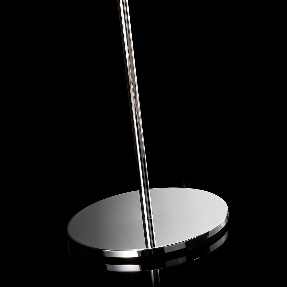 Italian Designer Chrome Murano Glass Floor Lamp