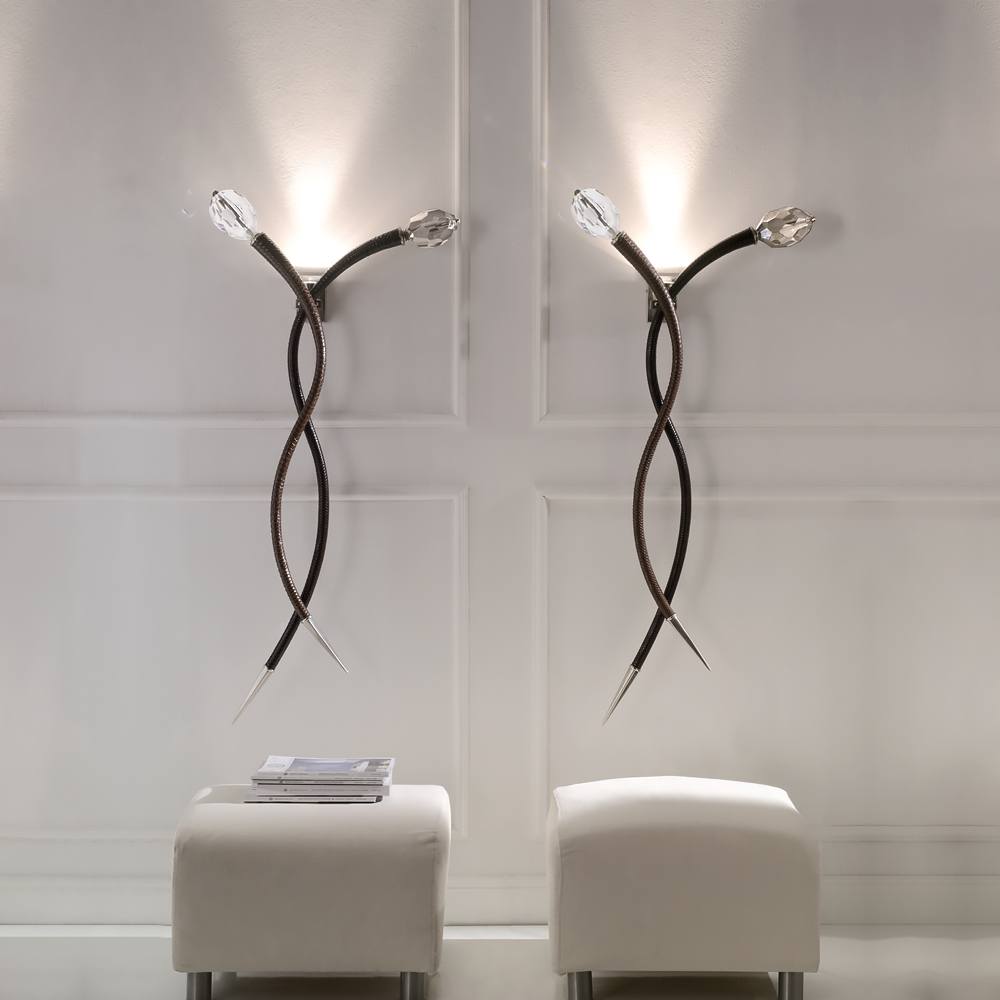 Large Contemporary Italian Leather Wall Light