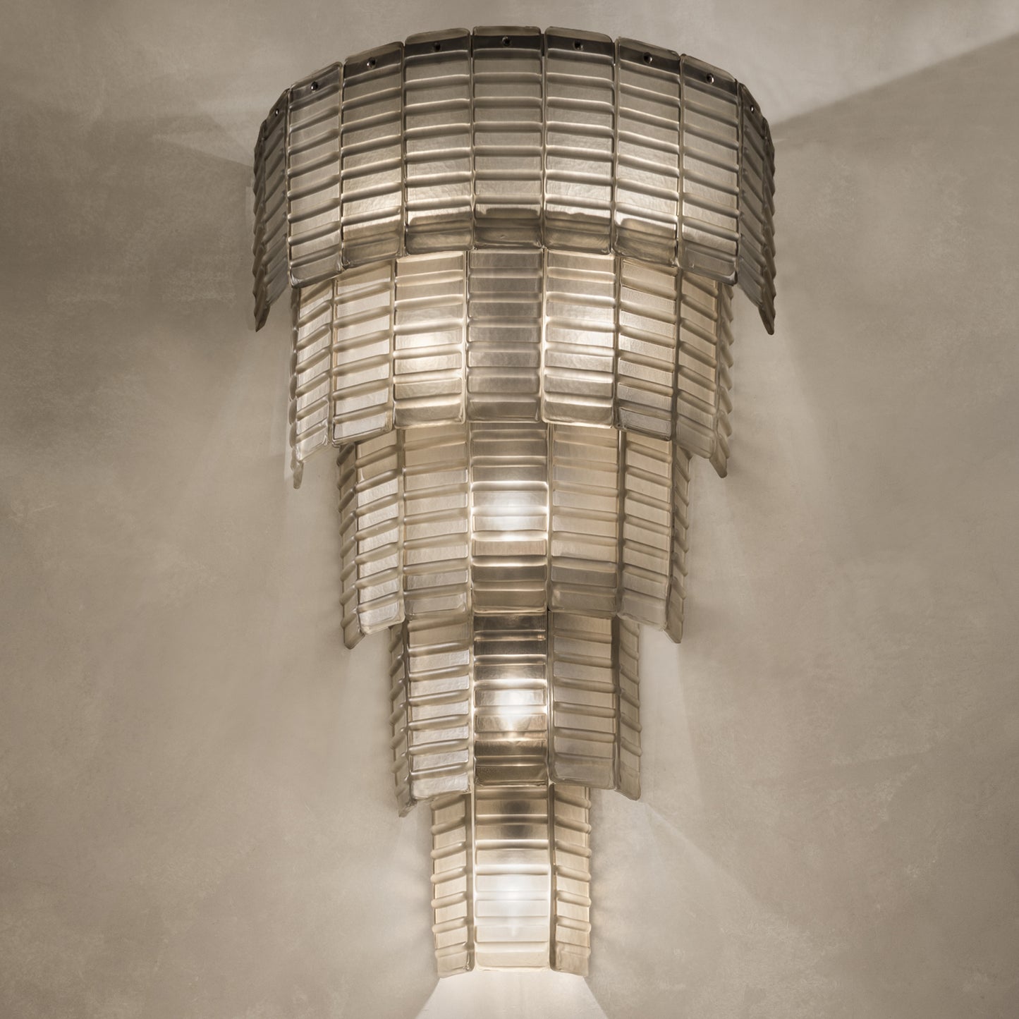 Large Tiered Murano Glass Wall Light