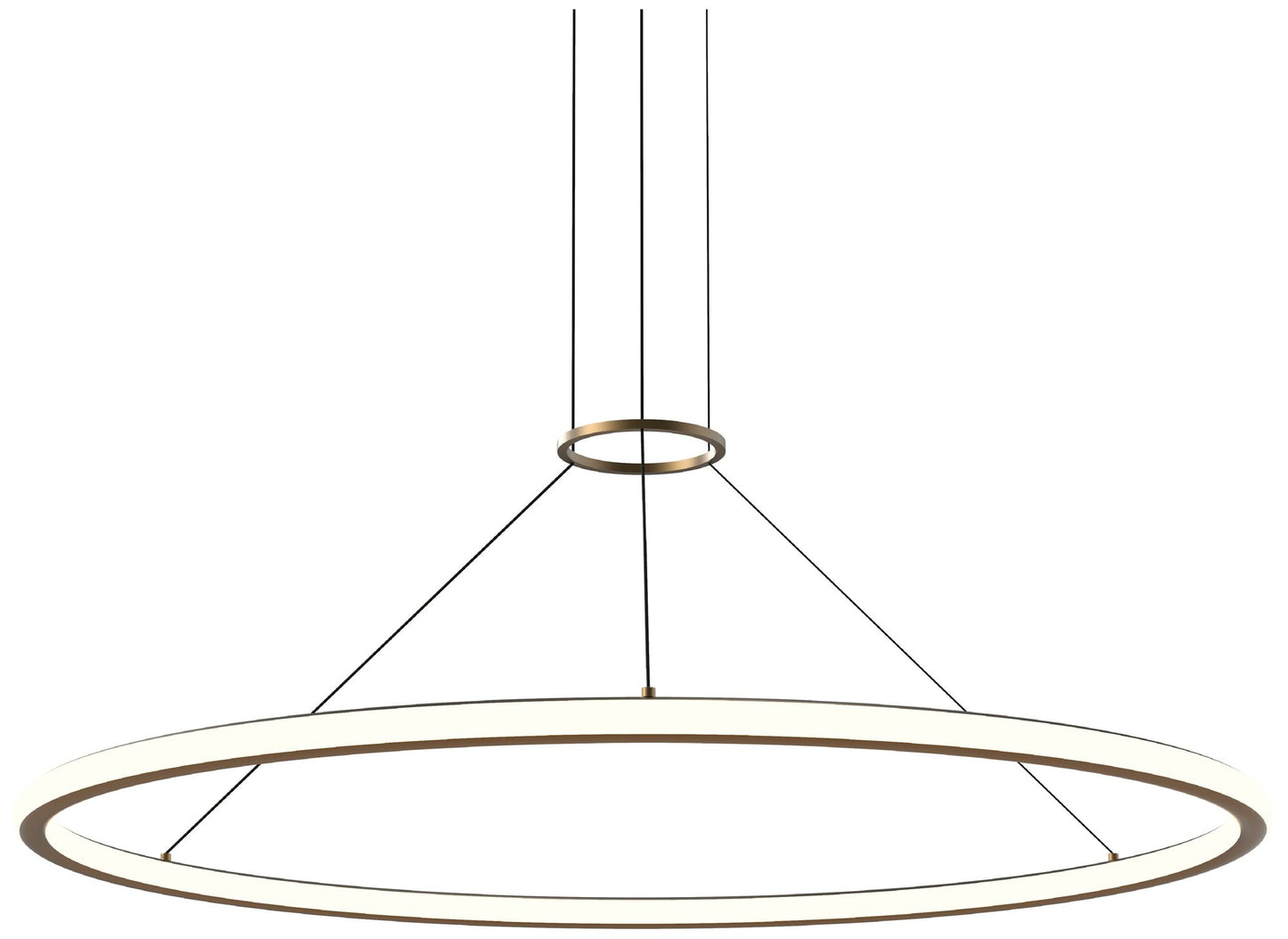 Luna 48" Round LED Pendant w/ 20' Cord (2700K) Painted Brass