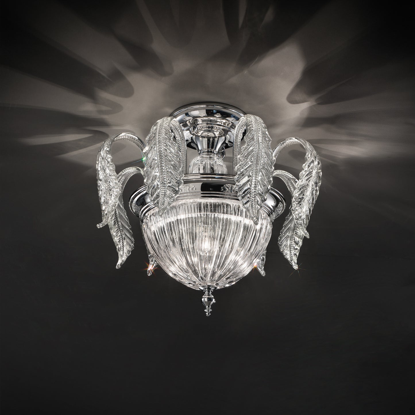 Luxury Acanthus Empire Glass Ceiling Light