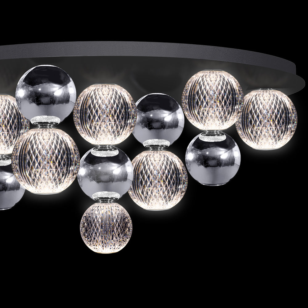 Luxury Chrome Globe Ceiling Light