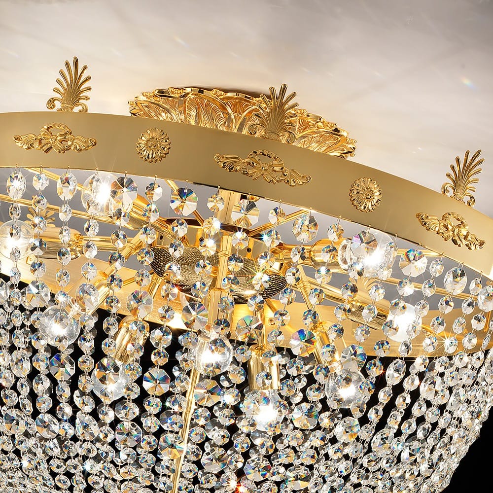 Luxury Gold Crystal Ceiling Light
