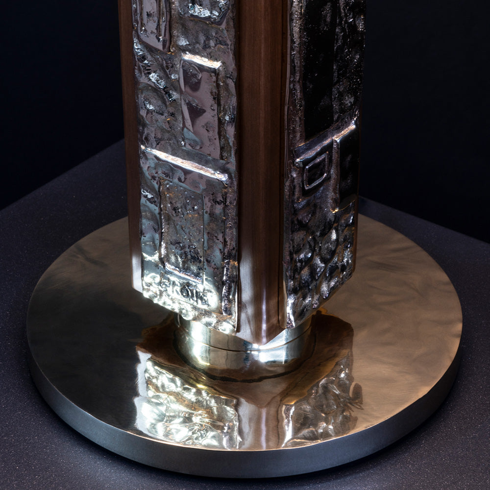 Luxury Patterned Brass Cast Table Lamp