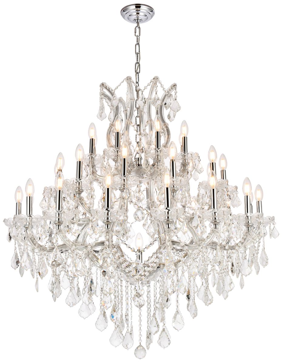Maria Theresa 37 Lt Chrome Chandelier Clear