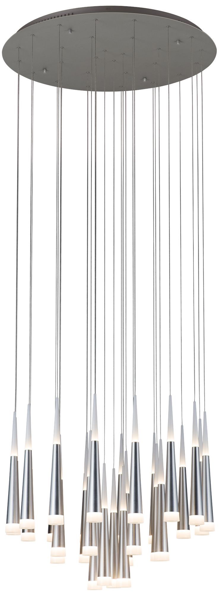 Meteor 33.5 inch Brushed Aluminum Chandelier