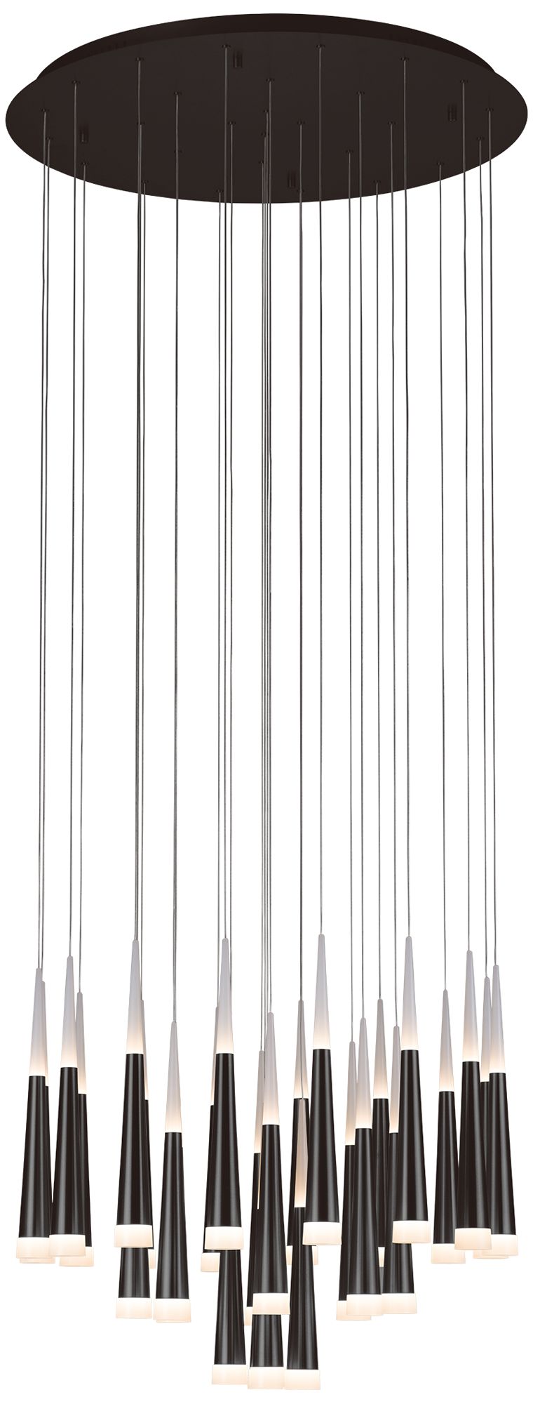 Meteor 33.5 inch Satin Dark Gray Chandelier