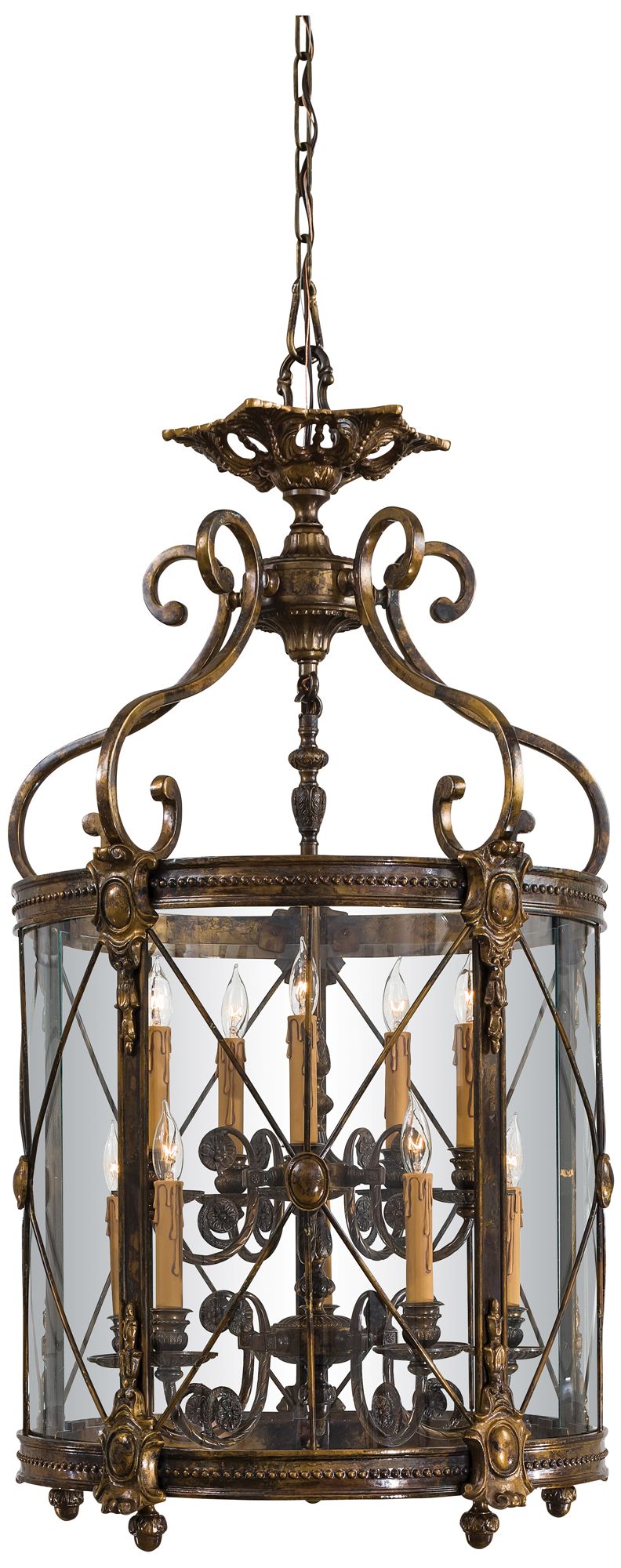 Metropolitan 10-Light 22.04-in Bronze Oxide Pendant with Clear Glass Shades