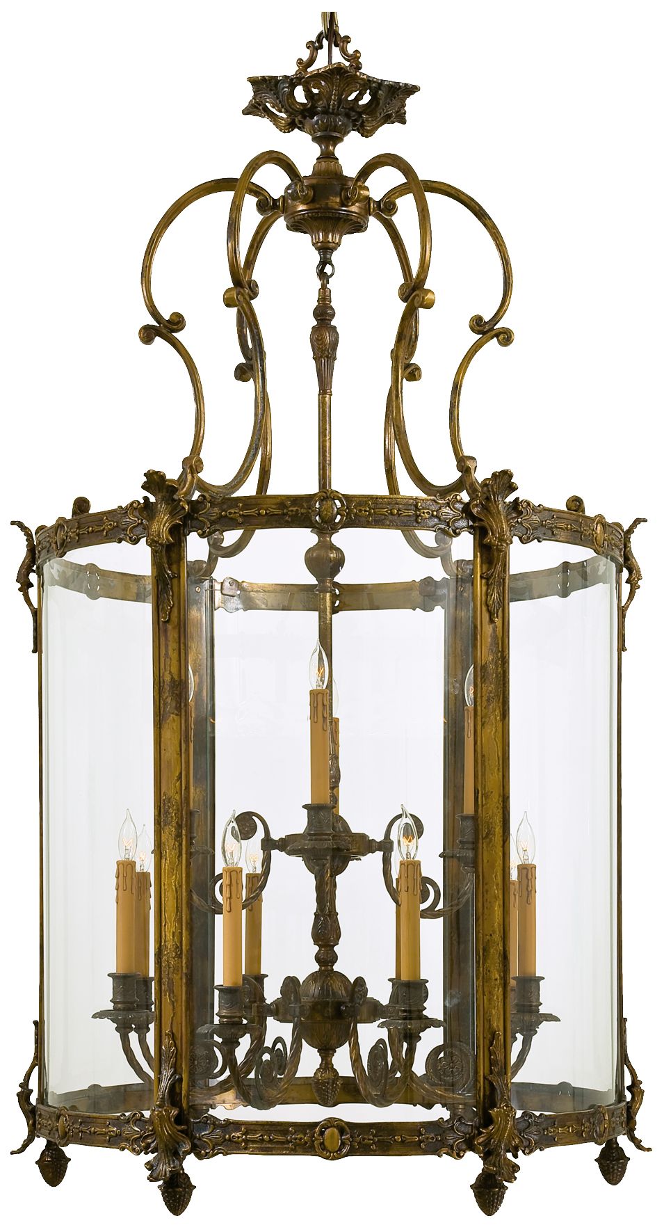 Metropolitan 12-Light 31.1-in Oxide Brass Pendant with Clear Glass Shades