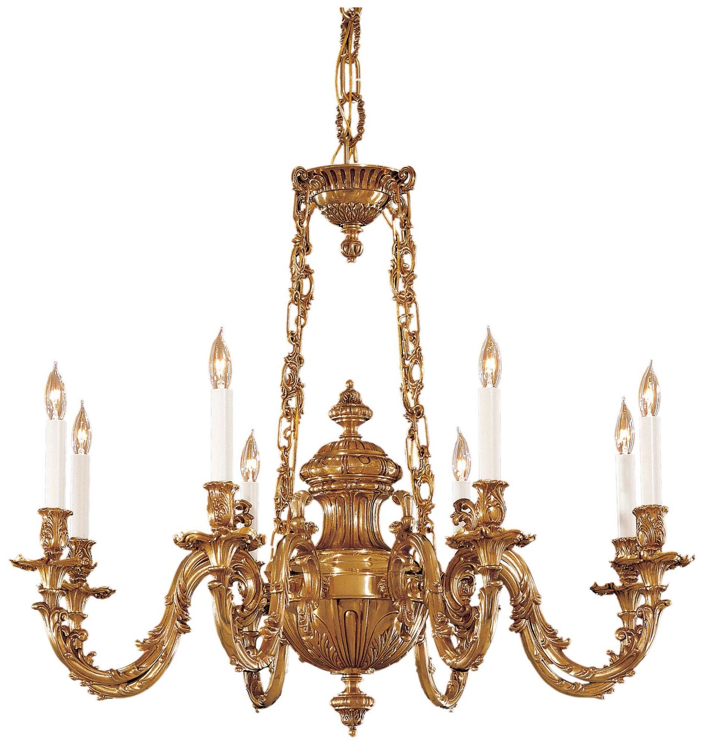 Metropolitan 8-Light 33-in Classic Brass Indoor Chandelier