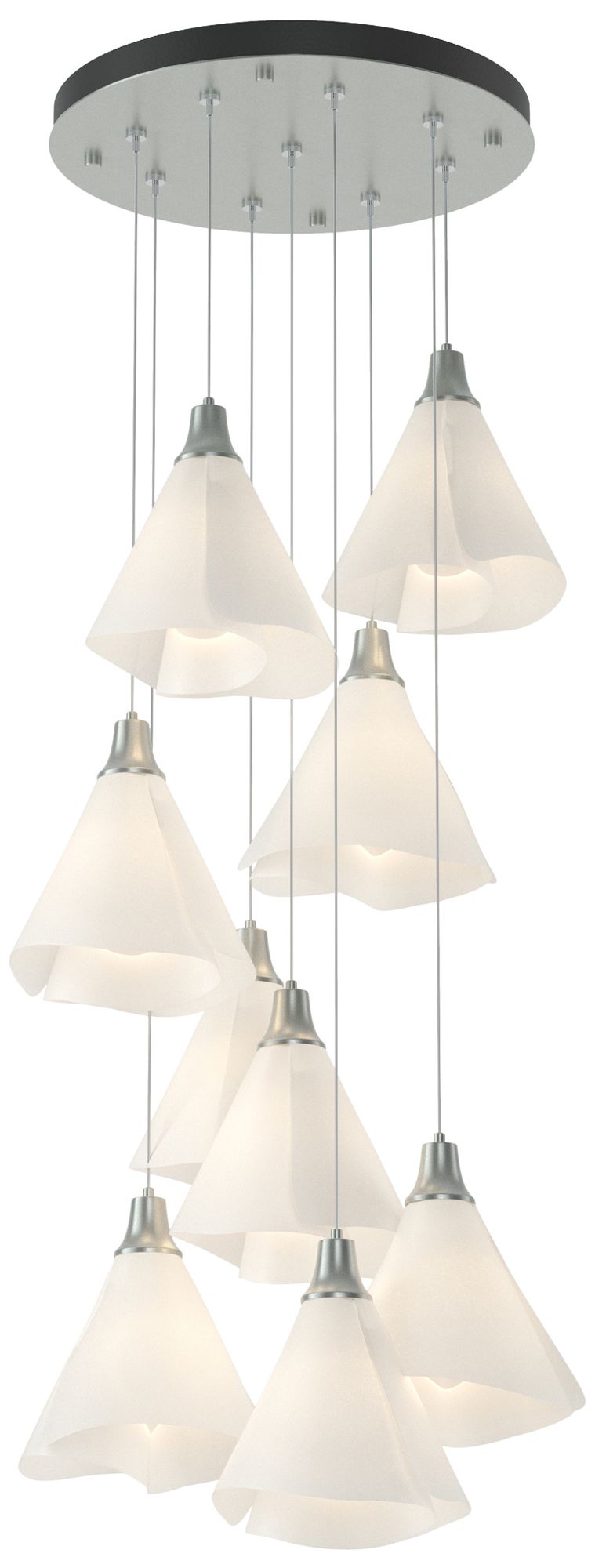 Mobius 20.8"W 9-Light Round Standard Pendant w/ Spun Frost Shade