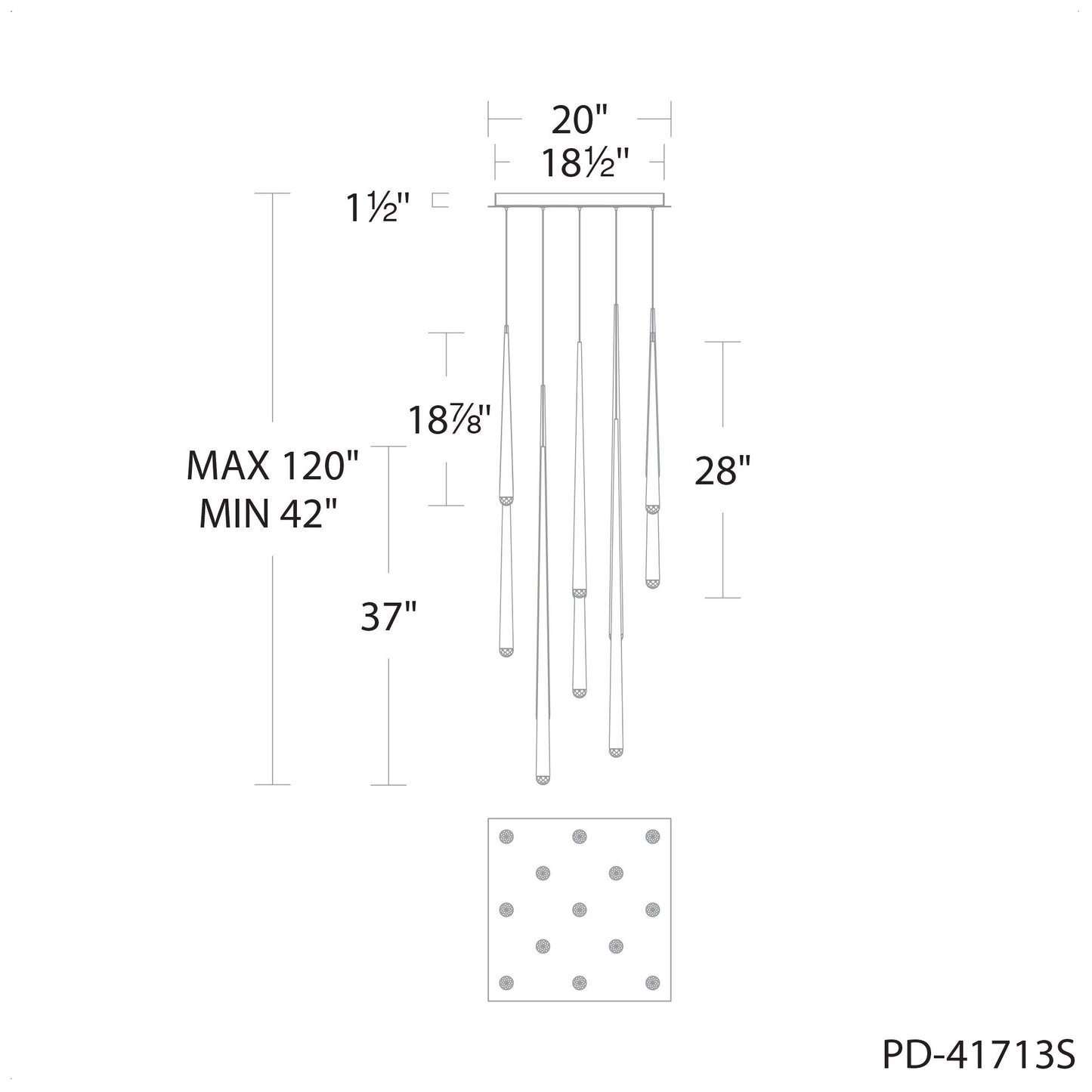 Modern Forms Cascade Polished Nickel 3500K