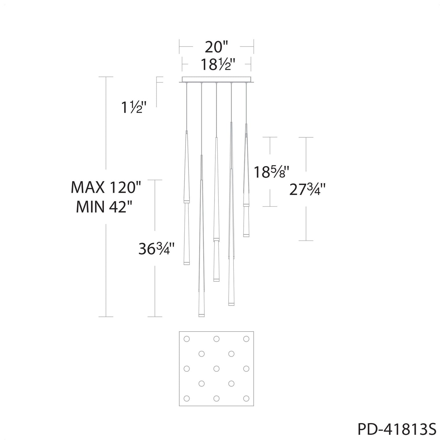 Modern Forms Cascade Polished Nickel 3500K