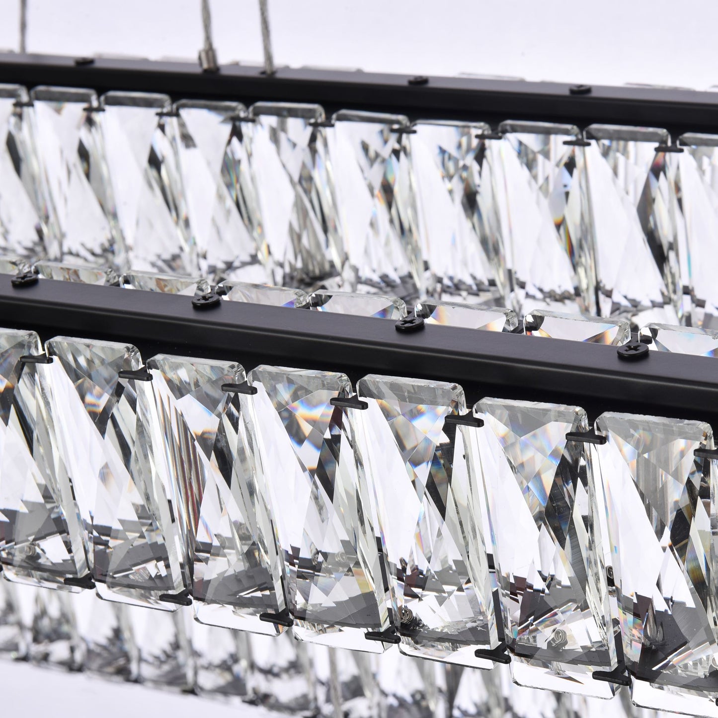 Monroe 50" Led Triple Rectangle Pendant In Black