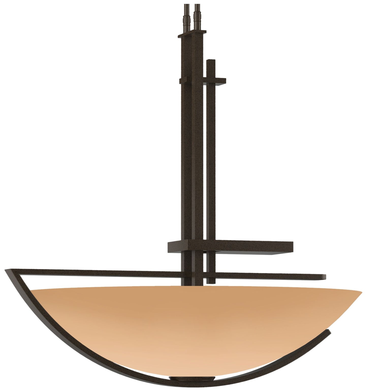 Ondrian 26" Wide Bronze Long Pendant With Sand Glass Shade