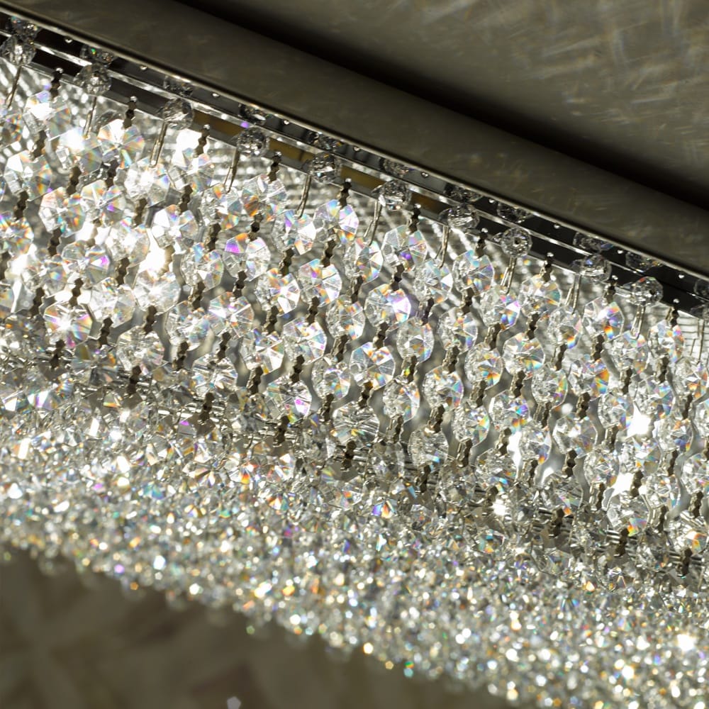 Opulent Clear Cut Crystal Ceiling Light
