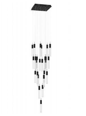 Original Glacier 28" Wide Black Multi-Light LED Pendant