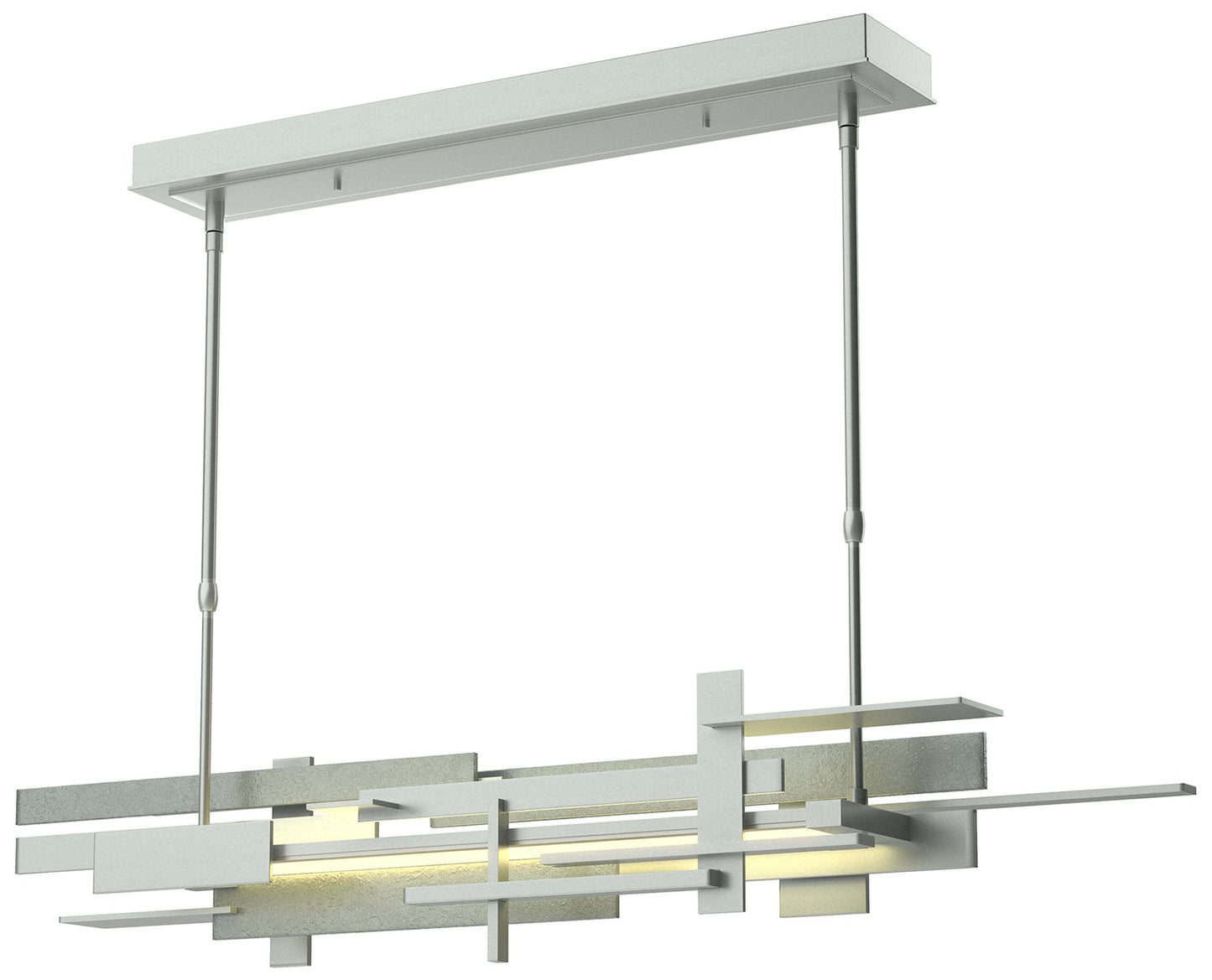 Planar Large LED Pendant - Vintage Platinum Finish - Standard Height