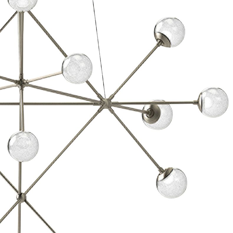Proton�?40"W Satin Nickel 18-Light LED Pendant Light