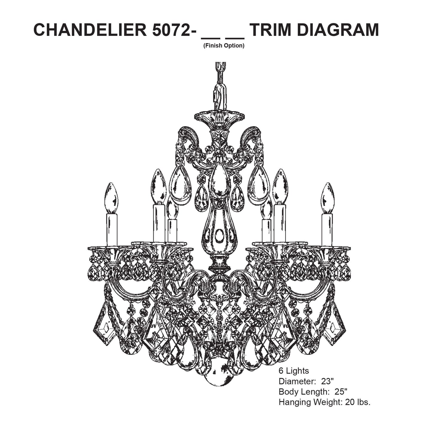 Schonbek La Scala 23" Wide Heritage Crystal Chandelier