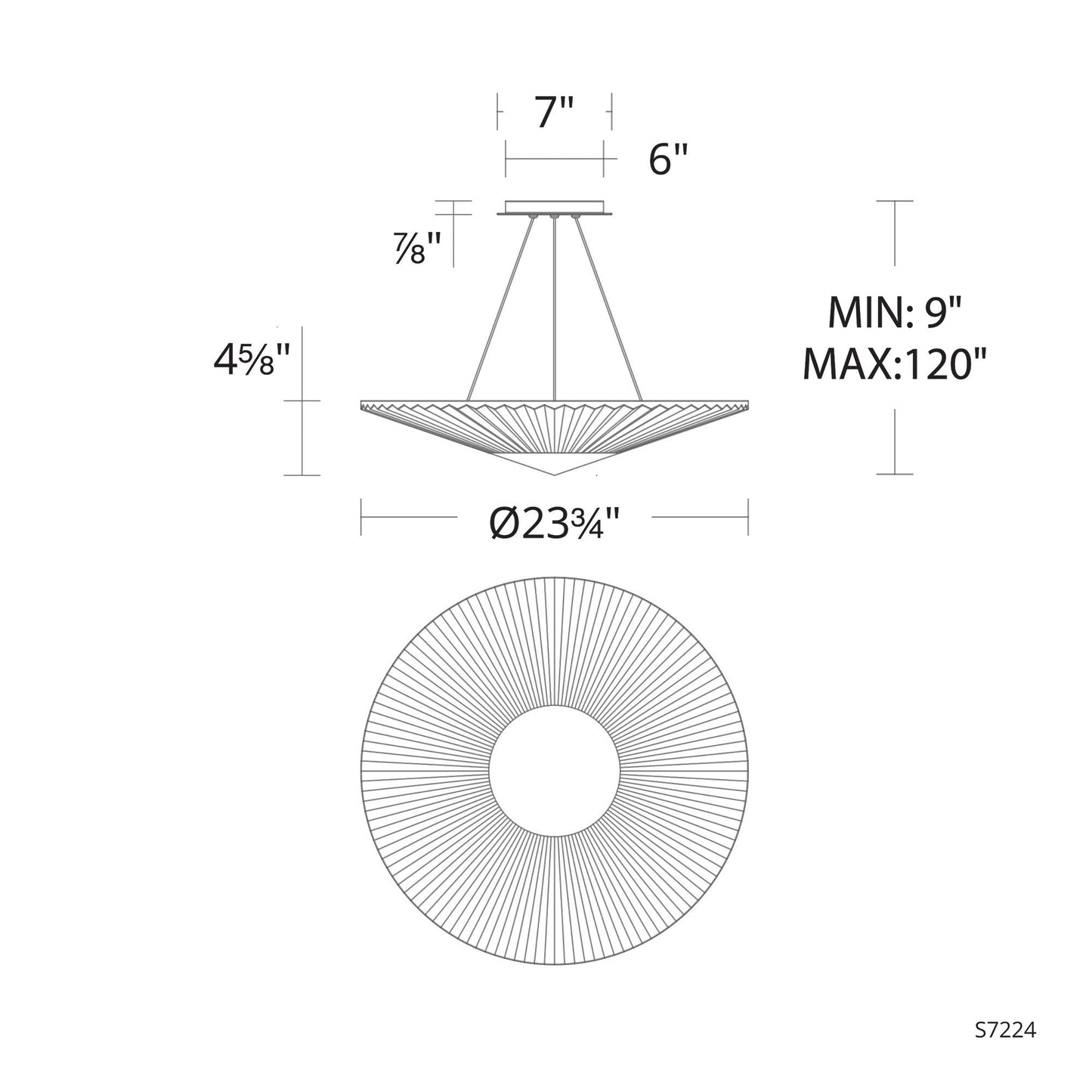 Schonbek Origami 24" Wide Aged Brass Clear Crystal 1-Light Pendant