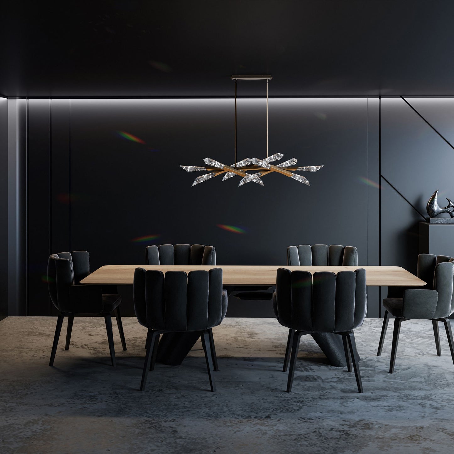 Schonbek Solitude 59 1/2" Wide Aged Brass LED Pendant Light