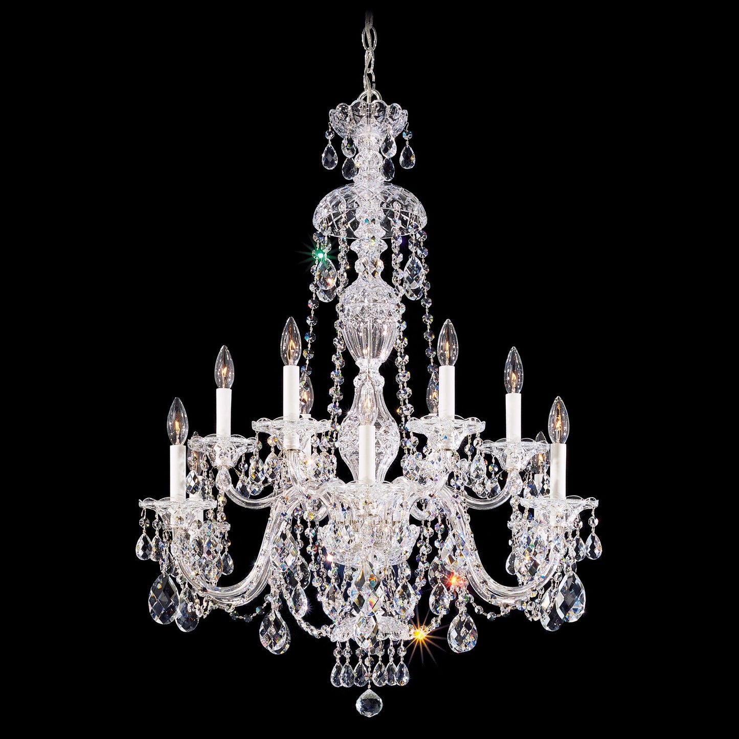 Schonbek Sterling 29" Wide Swarovski Crystal Chandelier