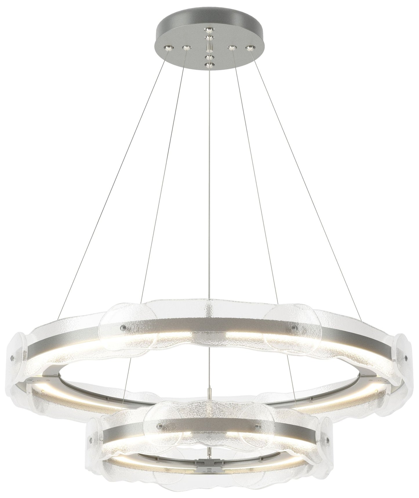 Solstice 36.6"W Tiered Standard LED Pendant w/ Clear Glass Shade