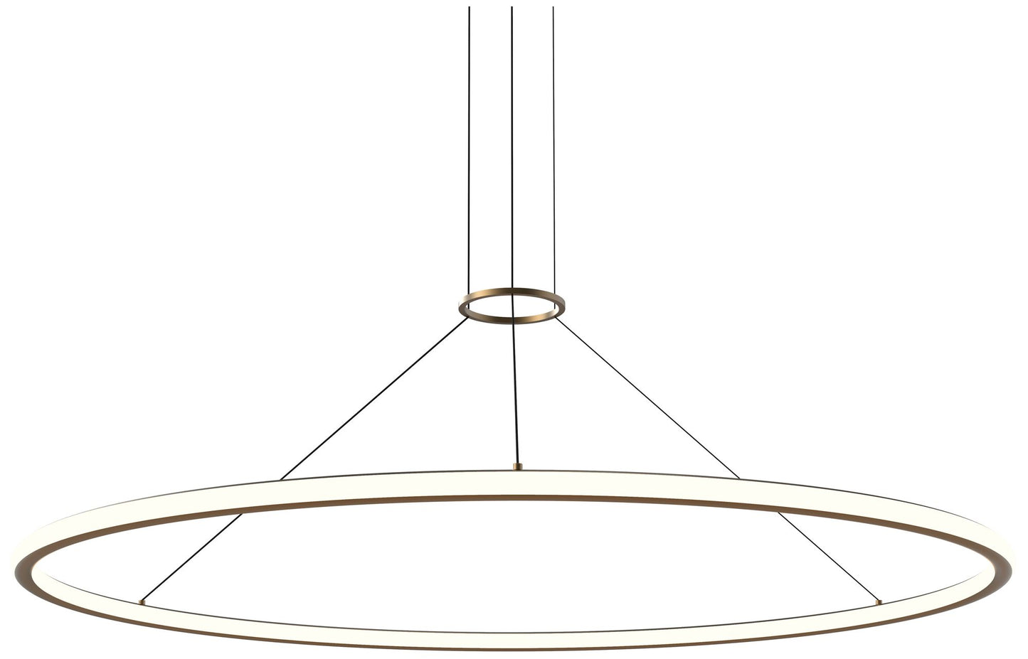 Sonneman Luna 61 1/2"W Painted Brass Round LED Pendant Light