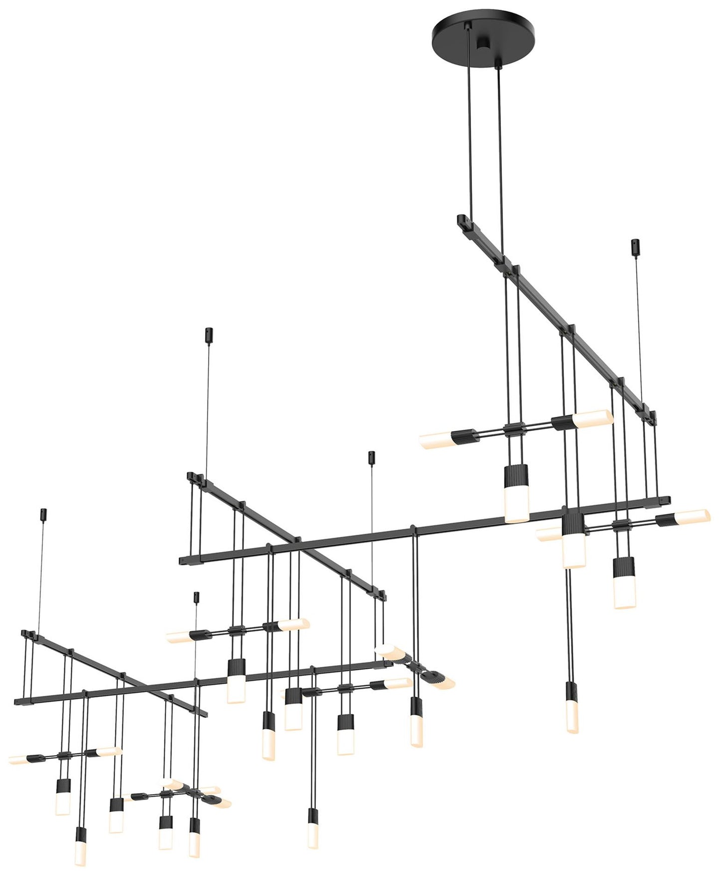 Suspenders 118" Wide 5-Bar Satin Black Zig Zag Pendant