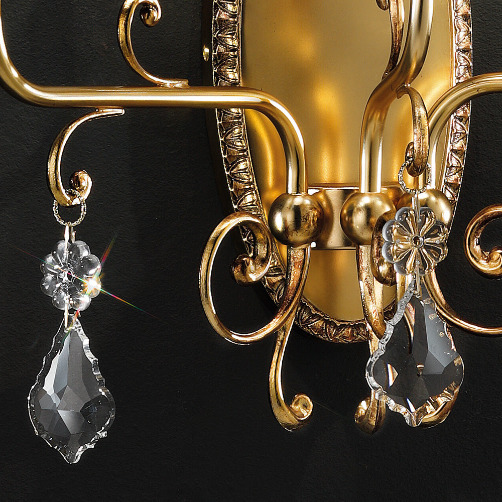 Traditional Crystal Pendant Wall Light