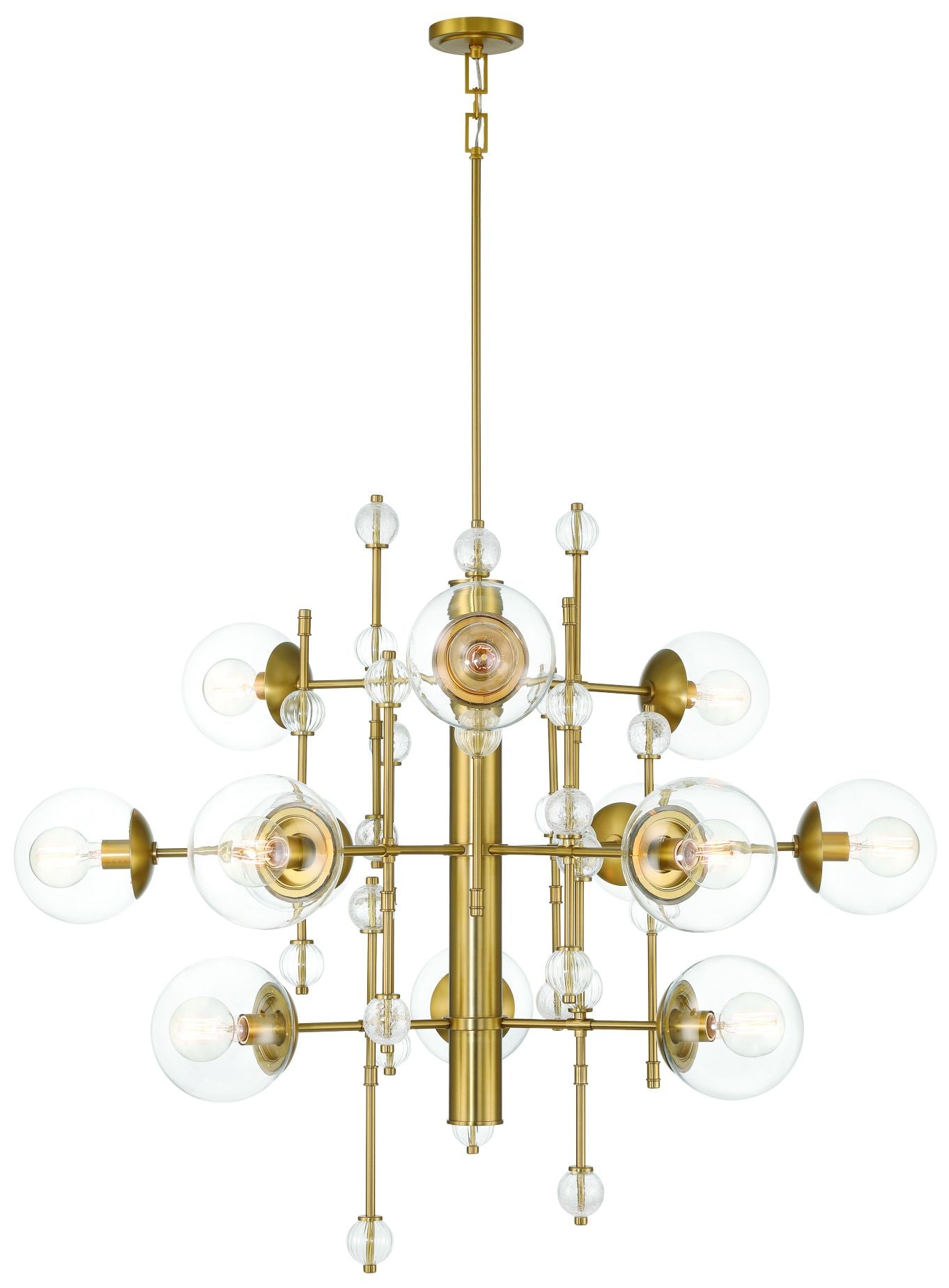 Traiton 48" 3 Tier Chandelier Gold