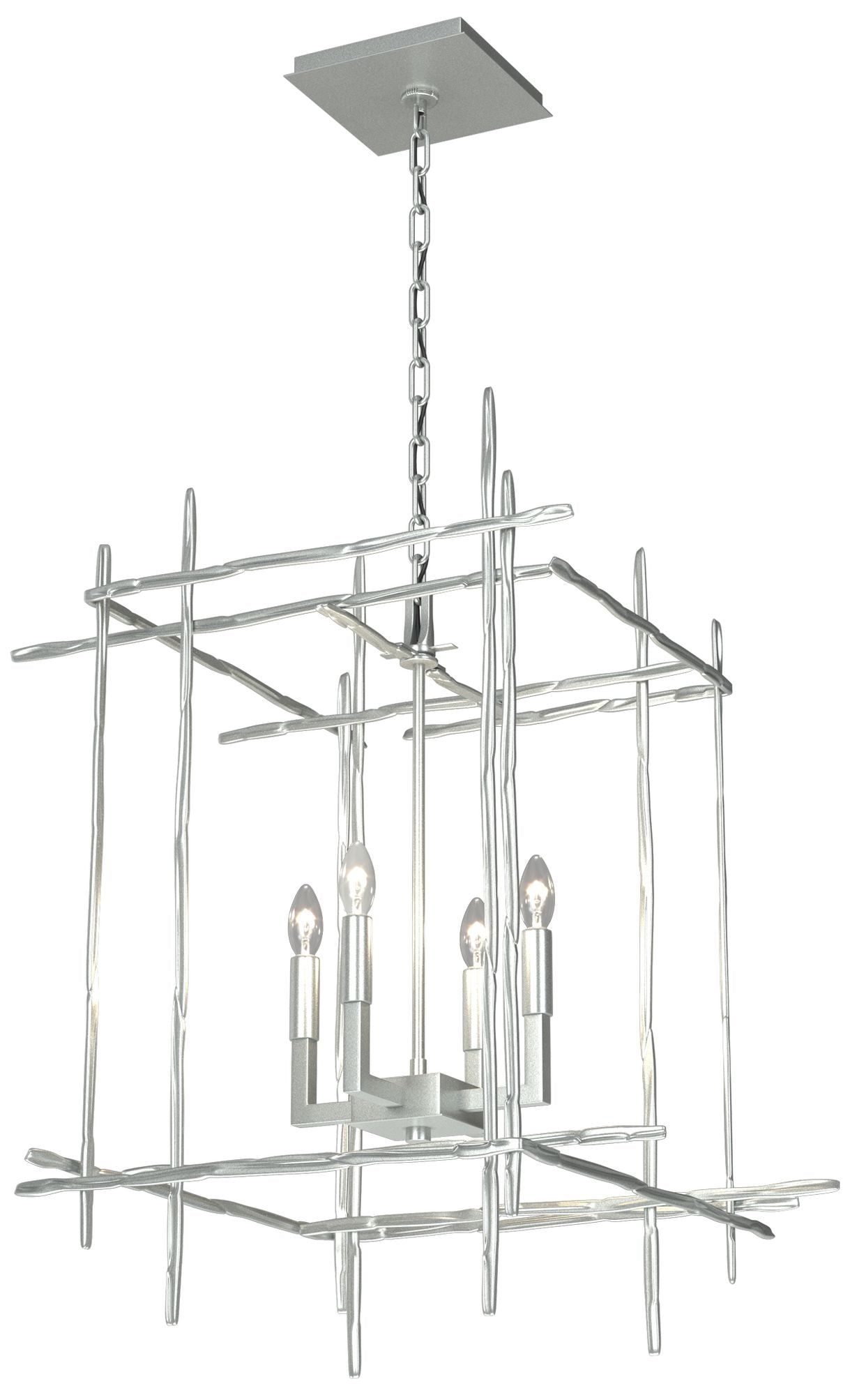 Tura 20" Wide 4-Light Vintage Platinum Medium Chandelier